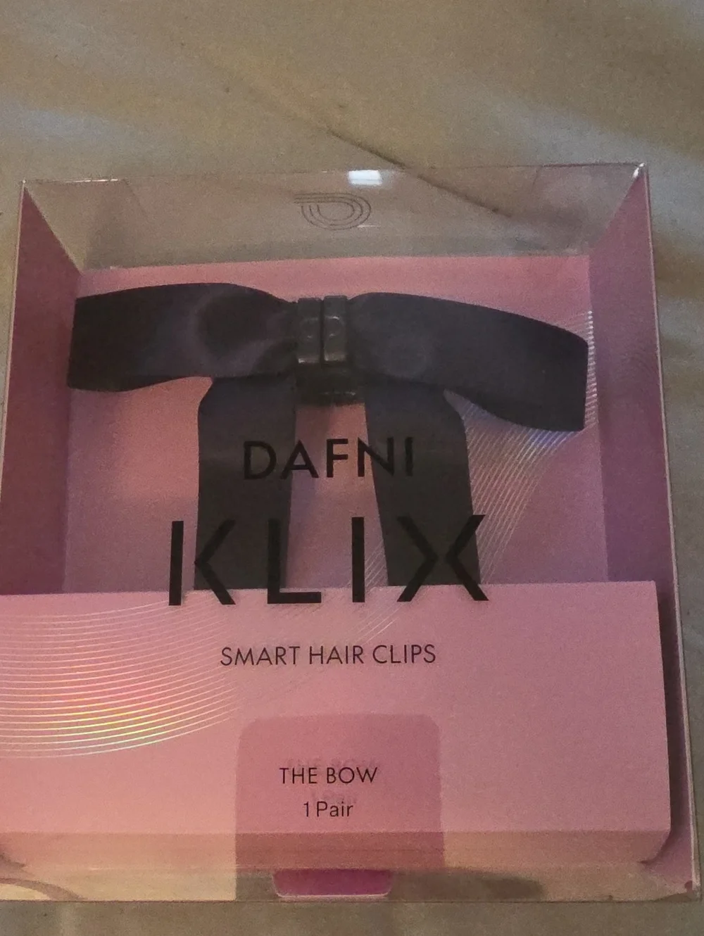 KLIX Black Bow Smart Hair Clips - The Bow (1 Pair)